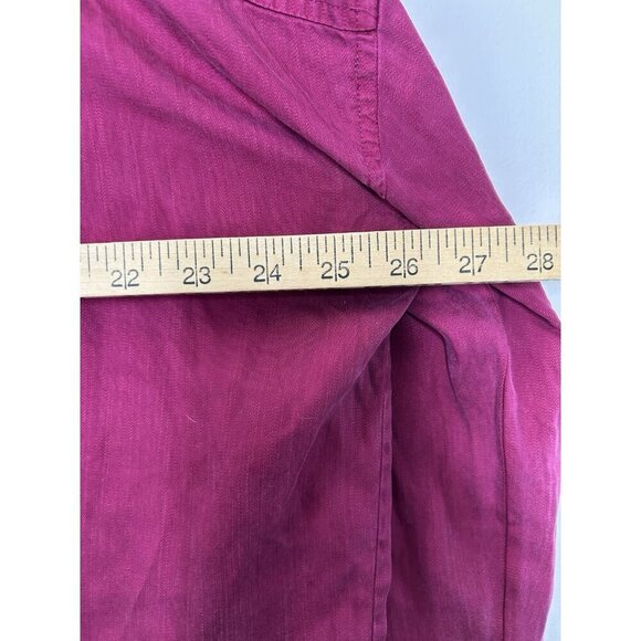 Dear John Long Sleeve Tencel Maroon Red Women’s Button Down Top Size Large NWT - Picture 6 of 9